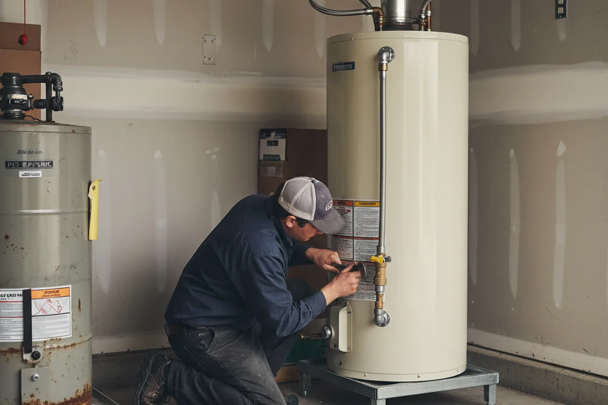Water heater and shutoff valve replacement in Stittville